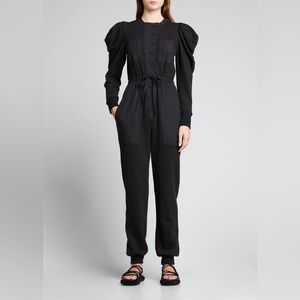 Ulla Johnson Sadie Jumpsuit in Noir, Black, Small